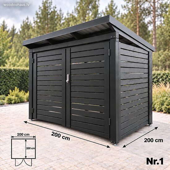 Enclosed Waste Bin Shelter – 1 Bin