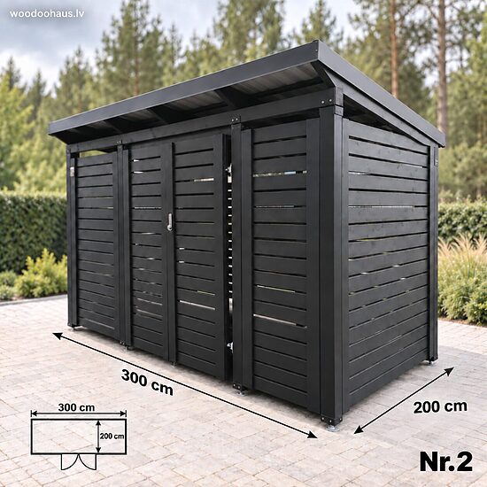 Enclosed Shelter – 2 Bins